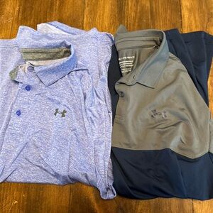 2xl men’s polo under armor shirts like new